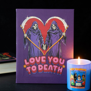 19x25cm Love You To Death Canvas Plaque by Steven Rhodes