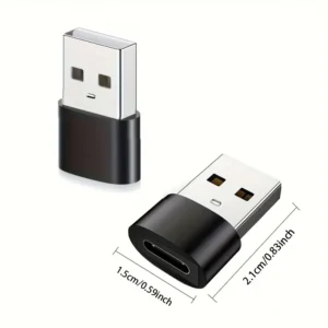 USB C Adapter – Type C to USB Converter | Male to Female Connector for Mobile Phones, PCs & Laptops