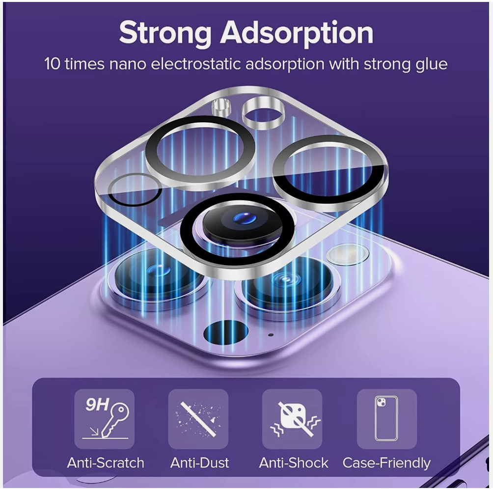 Rear Camera Lens Protector for iPhone 16 / iPhone 16 Plus / iPhone 16 Pro / iPhone 16 Pro Max | 9H Tempered Glass Shield - Image 5