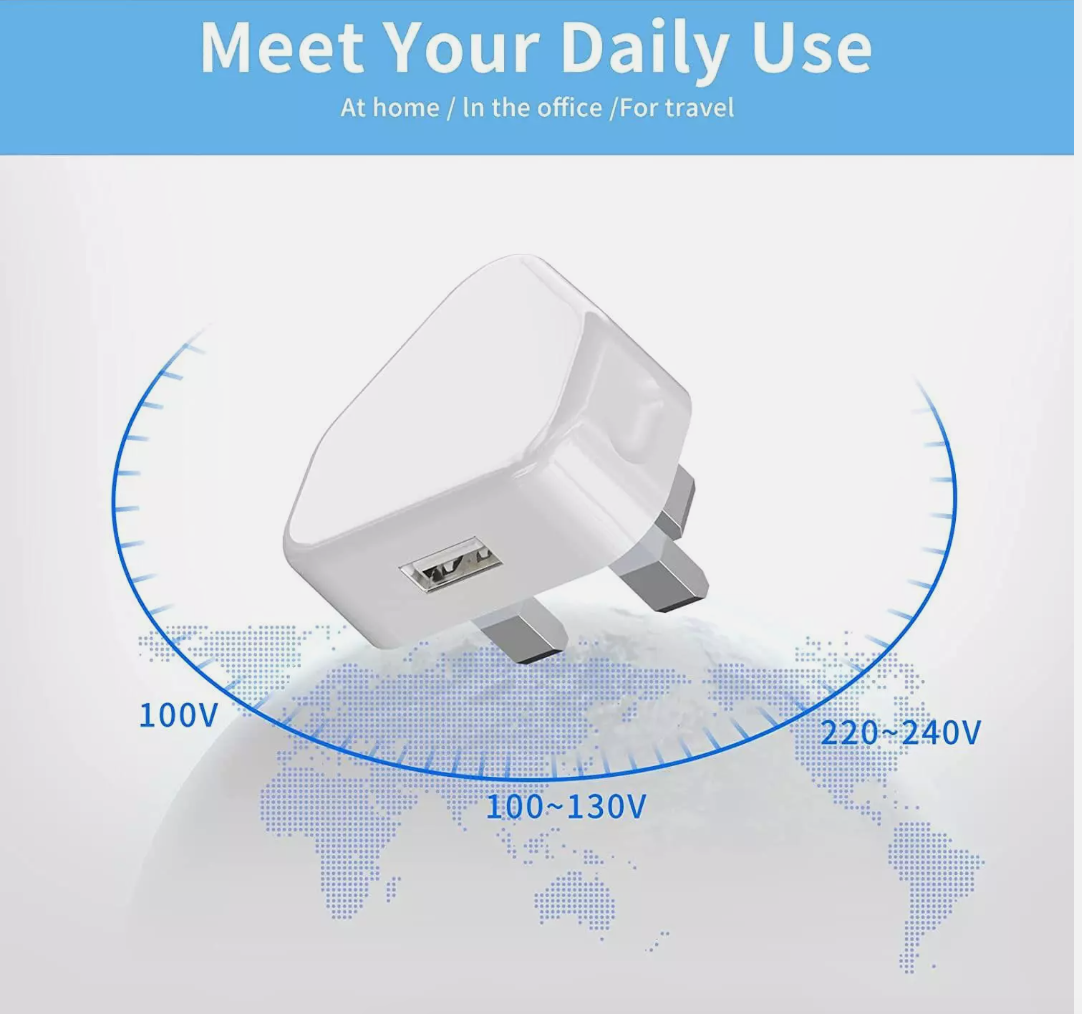 USB Port Fast Charger Adaptor UK Mains Wall 3 Pin Plug for Phone Tablet - Image 7